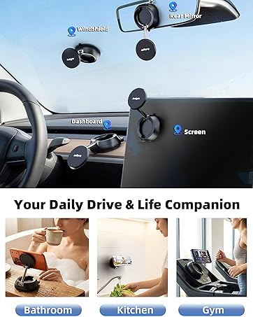 Dashboard phone holder curved