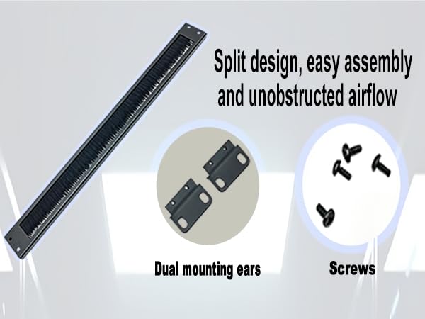 1U Disassembled Rack Mount Cable Management Panel