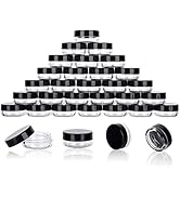 3 Gram Sample Containers with Lids, 50 Count Tiny Sample Jars, Empty Lip Balm Containers, Mini Co...