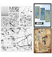 GLOBLELAND Vintage Stains Background Clear Stamps Ink Dots Background Silicone Clear Stamp Seals ...