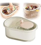 BSFRNF 2025 New Fruit Cleaner Spinner, Large Multifunctional Vegetable Washer Bowl with Brush, Fr...