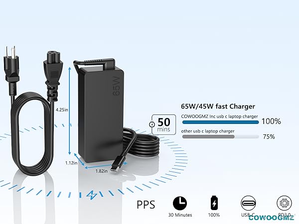 65W USB C Laptop Charger