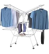 YUBELLES Clothes Drying Rack, Gullwing Space-Saving Laundry Rack, Space Saving Laundry Drying Rac...