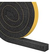 Trisiki Air Conditioner Window Seal 1 Inch X 1 Inch, Open Cell Thick AC Weather Stripping High Re...