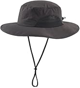 Home Prefer UPF50+ Mens Sun Hat Wide Brim Fishing Hat Womens Safari Bucket Hat