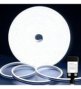 echosari Neon Rope Lights 33Ft, 1200 LED Neon Rope Lights with Timer Dimmable Outdoor Neon Strip ...