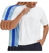 Men's UPF 50+ Sun Protection Short Sleeve Shirt Moisture Wicking Tee Running Hiking Outdoor Activ...