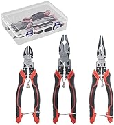 Pliers Set, HOUSERAN 3-Piece Pliers Tool Set Including 8.3” Needle Nose Pliers, 8.3” Linemans Pli...