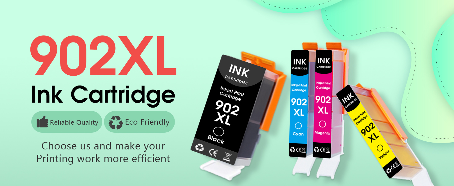 HP 920XL HP902 Ink Cartridges Combo Pack Compatible for HP OfficeJet Pro 6960 6950 6958