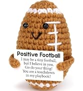 Funny Positive Gifts to Cheer Someone Up for Women Men,Inspirational Handmade Crochet Football Bi...