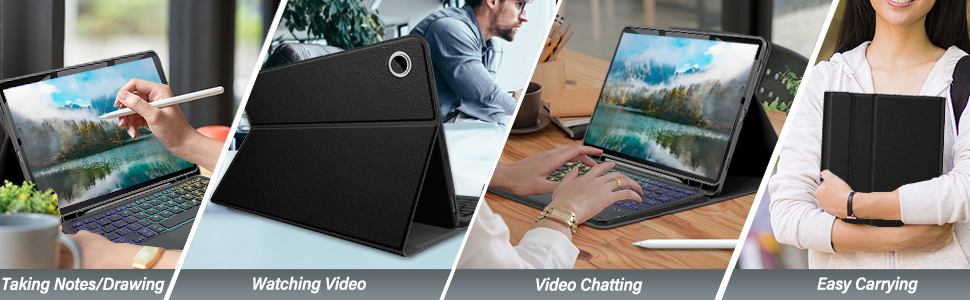 Wireless Keyboard with Slim Stand Cover Case