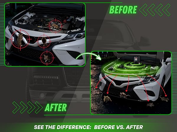 loraffe battery operated under hood rodent repellent See the Difference