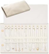 Lolalet Travel Necklace Organizer, Tangle-Free Necklace Case for Travel, Leather Foldable Roll Up...