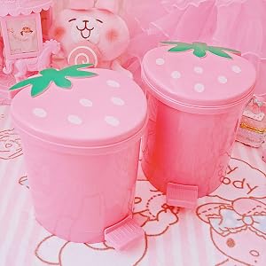 Cute Strawberry Desk Trash Can