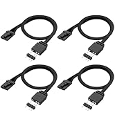 Aukuoy 4 Pin to 3 Pin ARGB Adapter Cable for Corsair RGB HUB, Lighting Node CORE, Commander CORE ...