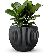 homenote Flower Pots 14.5 Inch,Large Plant Pots Indoor with Drainage,Plastic Pots for Plants,Gard...