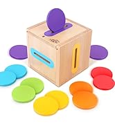 Montessori Toys for 1 2 3 Year Old: Fine Motor Skills Toys Wooden Color Sorting Sensory Toy for 1...