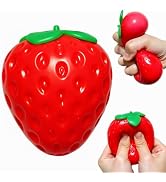 Strawberry Squishy Stress Balls for Kids and Adults 1 PCS - Fruit Stress Squishy Toy for Kids Par...