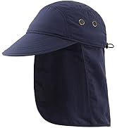 Connectyle Mens UV Sun Protection Cap Safari Hike Cap with Neck Flap Fishing Hat