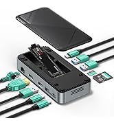 GiGimundo GAM2P9-V1 M.2 NVMe Docking Station - 10Gbps USB-C Hub NVMe, PD100W, HDMI 4K 60Hz, Ether...