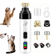 RGIMF Upgraded Dog Nail Grinder Quiet, Professional Cat & Dog Nail Trimmers, 2-Speed Silent Pet N...