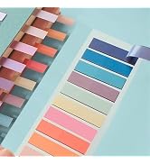 200Pcs Blue Sticky Index Tabs, Page Markers Notes Tabs Writable and Repositionable Book Flags Tab...