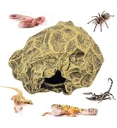 MUYG Small Hideout for Reptiles,Reptile Hide Cave Resin Gecko Habitat Decor 2 in 1 Multi-Function...