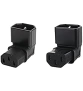 chenyang 2 Pack IEC 320 C14 Male to C13 Female 90 Degree Angled Power Extension Connector Adapter...