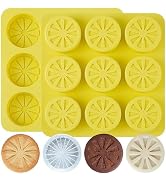 Wilewir 2Pcs Silicone Lemon Shaped Mold Ice Cube Tray for Freeze, 9-Cavity Non-Stick Lemon Chocol...