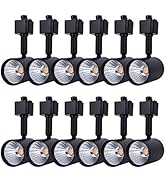 mirrea 12 Pack LED Track Lighting Heads Compatible with Single Circuit H Type Track Lighting Rail...