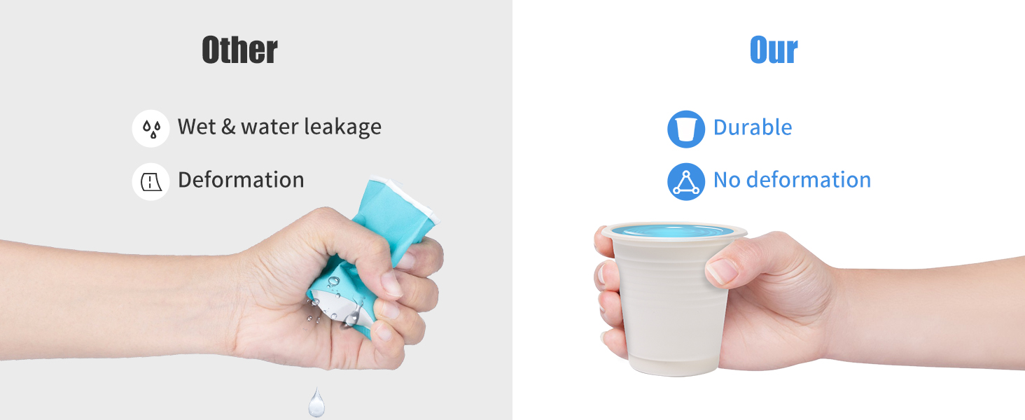 More sturdy and duarble than paper cups