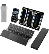 SODI Z01T Portable Tri-Fold Bluetooth Keyboard with Touchpad, Full Size Keys, Wireless Folding Tr...