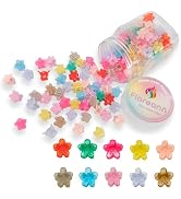 FLAREANN Mini Flower Hair Clips for Baby, Toddler & Little Girls, 100 Pcs Colorful Cute Hair Acce...