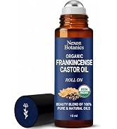 Organic Castor Oil and Frankincense Eye Roller 10 ml - Natural Essential Blend for Under Eye Puff...