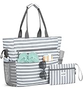 G4Free Beach Bag, Waterproof Sandproof Beach Tote Bag, Large Capacity Foldable for Women