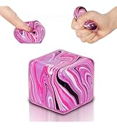 Squishy Fidget Toys Stress Cube, 1.38"*1.38" Stress Balls for Kids Adults Stress Relief, Ice Squi...