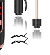 5 in 1 Curling Wand Set, Curling Iron with Curling Brush,Hair Straightener & 3 Interchangeable Ce...