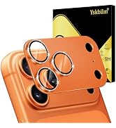 Yskbilm Camera Lens Protector Compatible for iPhone 17 Pro Max,Bling Matte Metal Frame 9H Tempere...