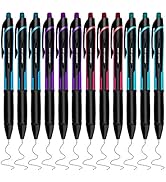 MyLifeUNIT Gel Pens, Black Fine Point Gel Pen for Super Smooth Writing, 0.5mm Retractable Pens wi...