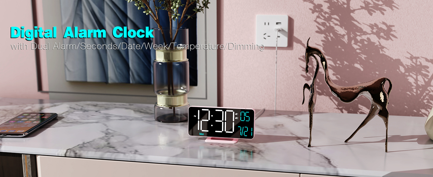 6.7in digital clock