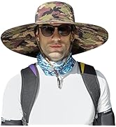 KAICAILA Oversize XL/XXL Sun Hat for Large Head, Unisex Wide Brim Breathable Outdoor Bucket Fishi...