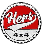 Hers Badge Rated 4 x 4 Metal Automotive Badge, 3D Metal Emblem Decals, Round Stickers Compatible ...