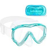 MOMUSE Kids Swim Goggles with Soft Fabric Strap, Diving Mask with 3D No-Leak Nose Cover, Anti-Fog...