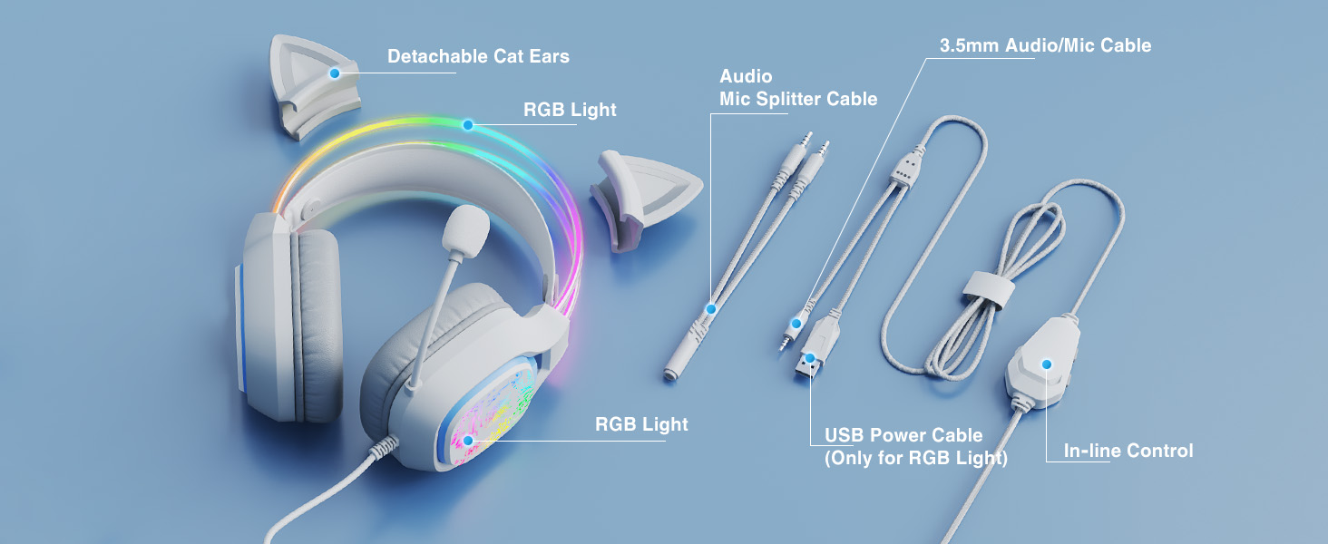 Package of Cat Ears Gaming Headset