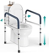 PELEGON Toilet Safety Rails (350 lb) - Adjustable Toilet Safety Frame & Rails, Toilet Safety Rail...
