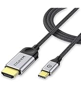 QGeeM USB C to HDMI Cable Adapter 6FT 4K, USB Type C to HDMI Thunderbolt 3/4 Compatible for iPhon...