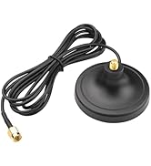 BOOBRIE DC 0-3000MHz SMA Female Magnetic Antenna Base with 5.2ft SMA Male Connector WiFi Antenna ...