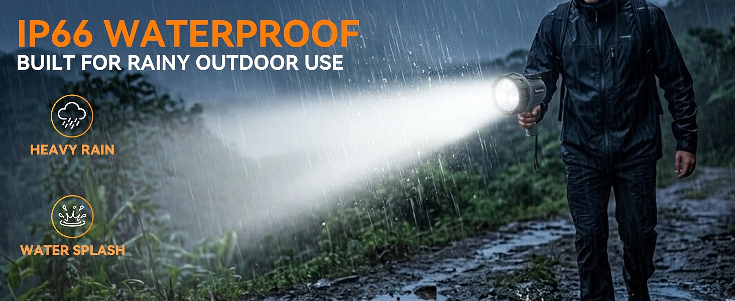 IP66 Waterproof Rating,Reliable Brightness Through Heavy Rain & Storms