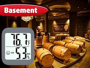 indoor thermometer for basement, wine cellar
