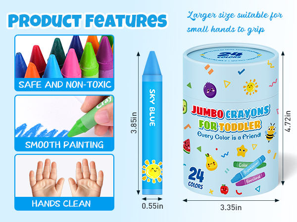 non toxic crayons for toddlers 1-3